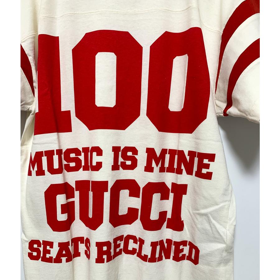 GUCCI グッチ 100周年 MUSIC IS MINE ロゴ Tシャツ 660744 GUCCI グッチ 100周年 MUSIC IS MINE ロゴ Tシャツ 660744