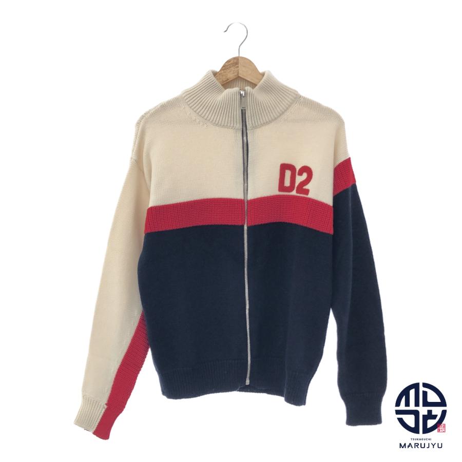 Dsquared2 ディースクエアード ジップアップ セーター 上着 赤 黒 白