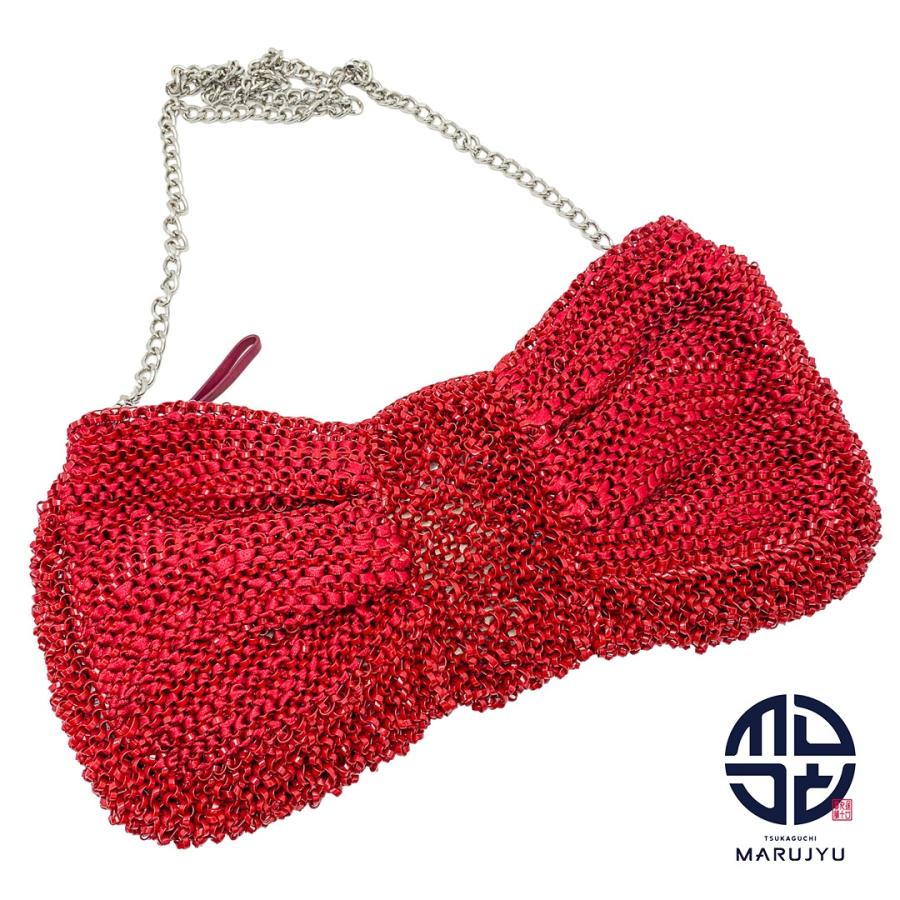 ANTEPRIMA アンテプリマ 赤 レッド リボンモチーフ ショルダーバッグ