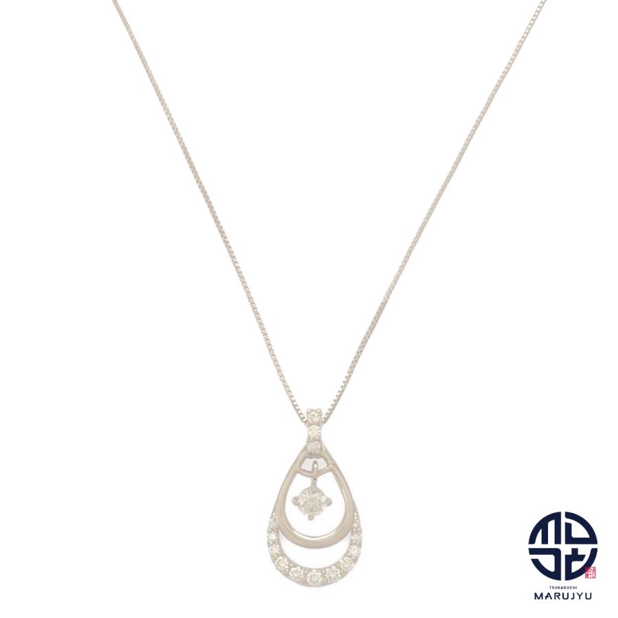 PT950 プラチナ ダイヤモンド ダイヤ0.26ct しずく型 モチーフ 