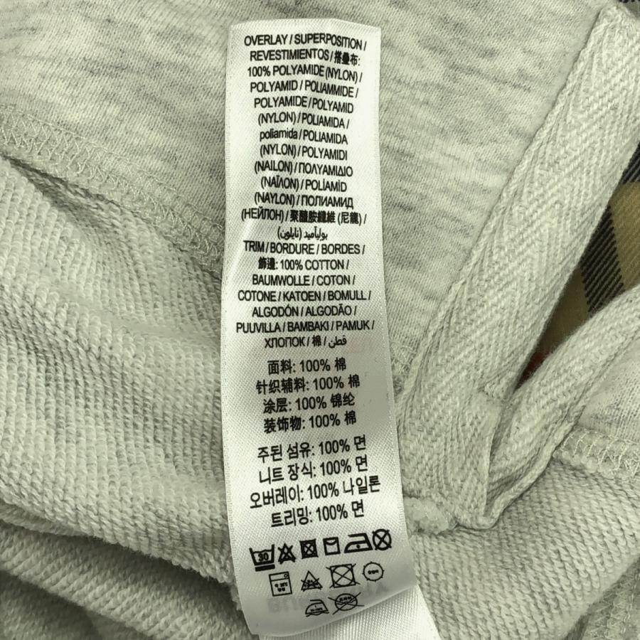 BURBERRY バーバリー チェックスリーブ ロゴ グレー スウェット