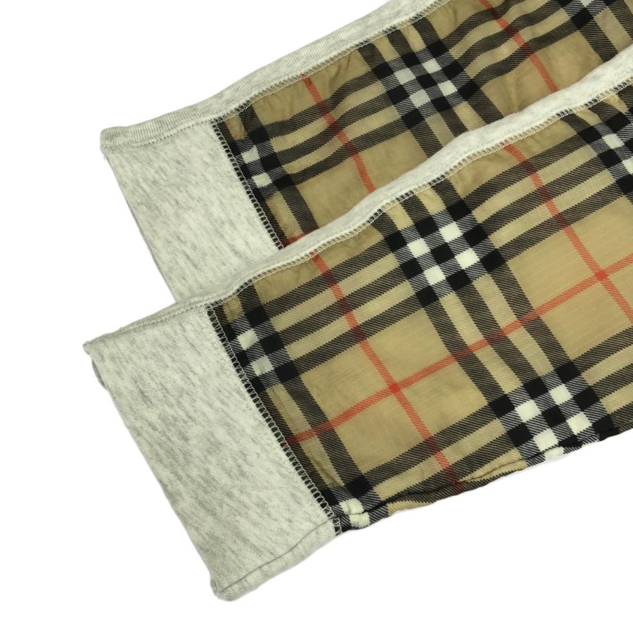 BURBERRY・トレーナー12ｙ BURBERRY バーバリー チェックスリーブ ロゴ グレー スウェット