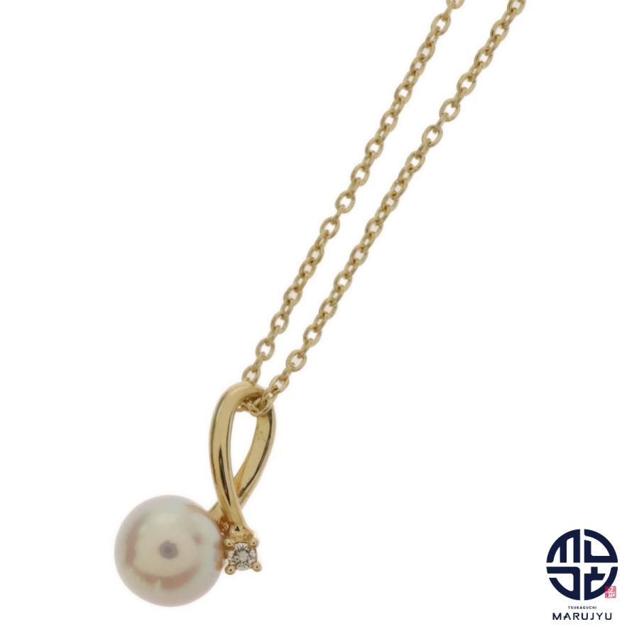 TASAKI タサキ 田崎 K18 18金イエローゴールド アコヤパール1P ダイヤ