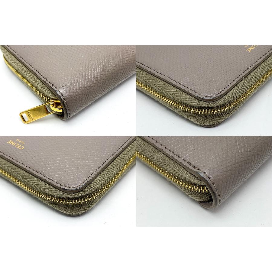 CELINE セリーヌ スモール ジップウォレット グレージュ系 コンパクト