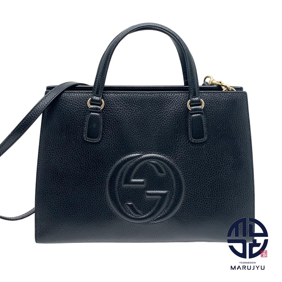 GUCCI グッチ 黒 ブラック SOHO ソーホー インターロッキングG GGロゴ