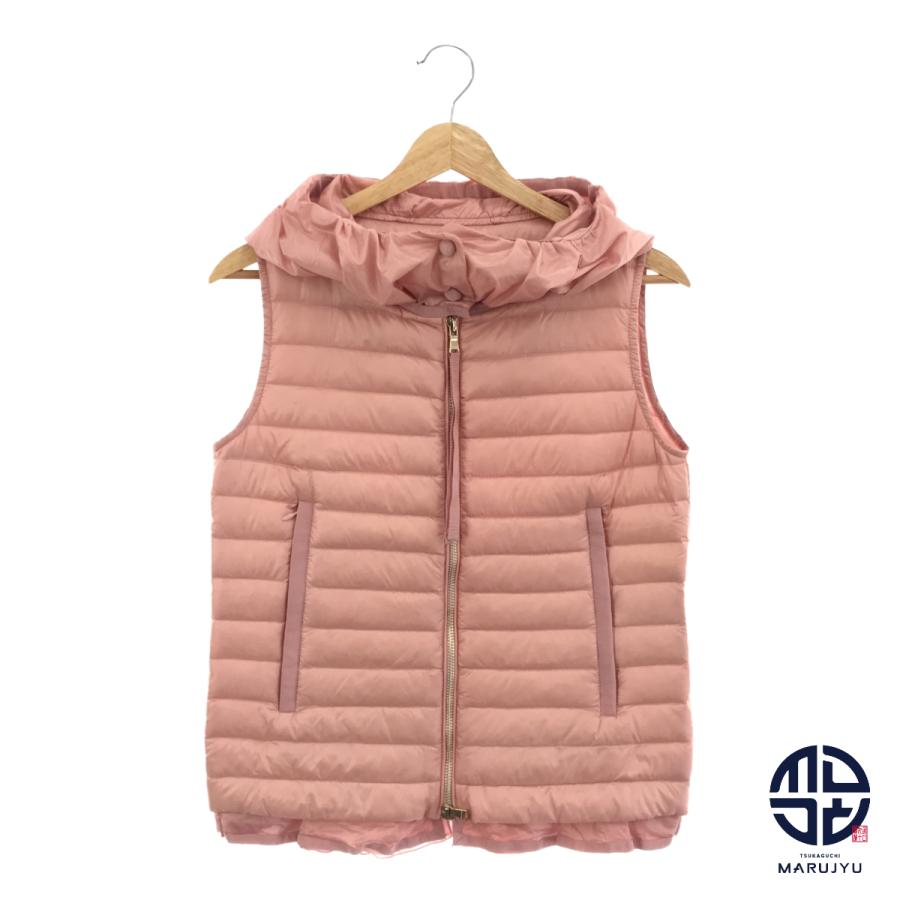MONCLER モンクレール EBLE GILET ピンク 裾フリル ダウンベスト MONCLER モンクレール EBLE GILET ピンク 裾フリル ダウンベスト