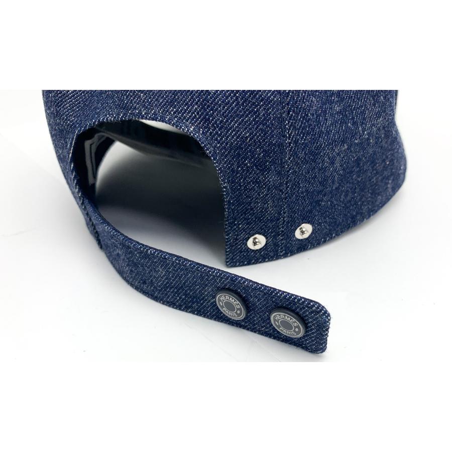 エルメス　デニム ハット サイズ58cm ハット-《ロール・デニム》--