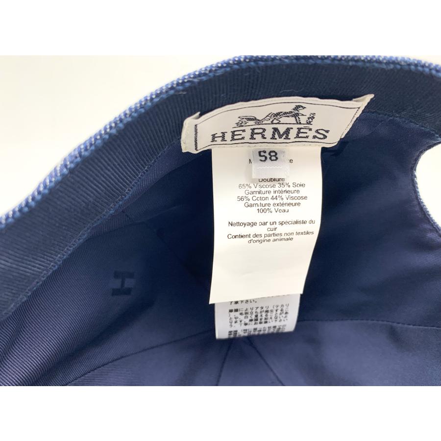 HERMES エルメス セーヴル キャップ デニム ハット 帽子