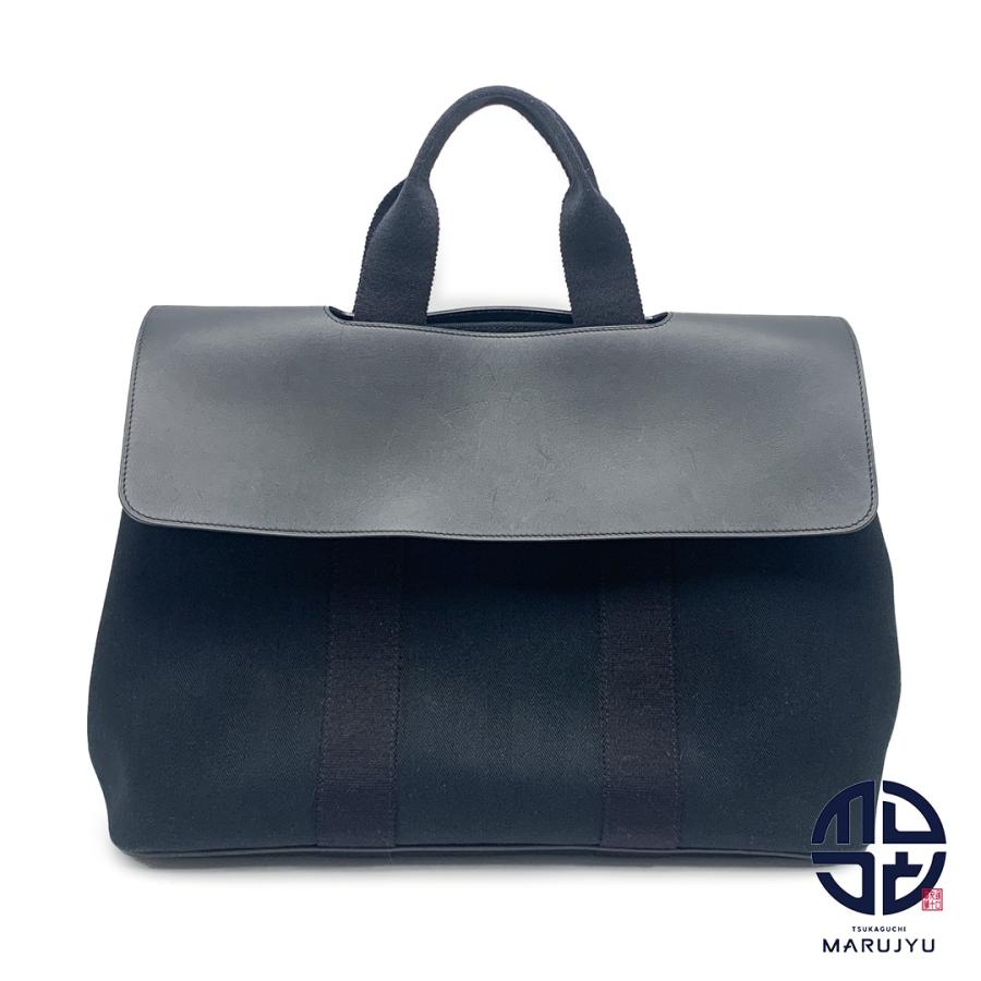 HERMES エルメス 黒 ブラック ヴァルパライソMM トートバッグ