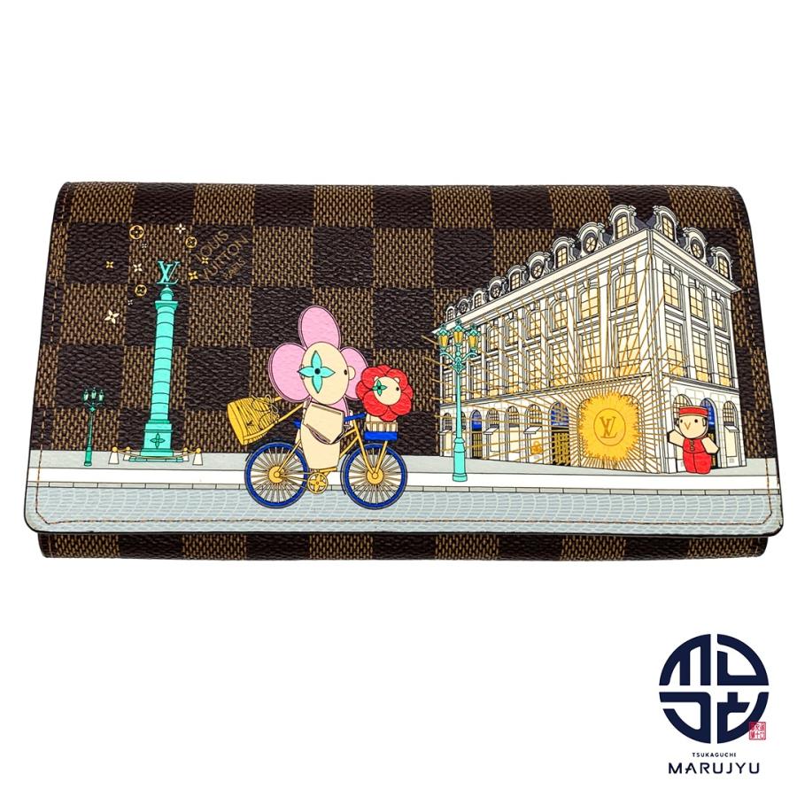 LOUIS VUITTON ルイヴィトン ダミエ ヴィヴィエンヌ 2022年 ホリディコレクション ポルトフォイユサラ NM N63551 長財布 サイフ ブランド LOUIS VUITTON ルイヴィトン ダミエ ヴィヴィエンヌ 2022年 ホリディ