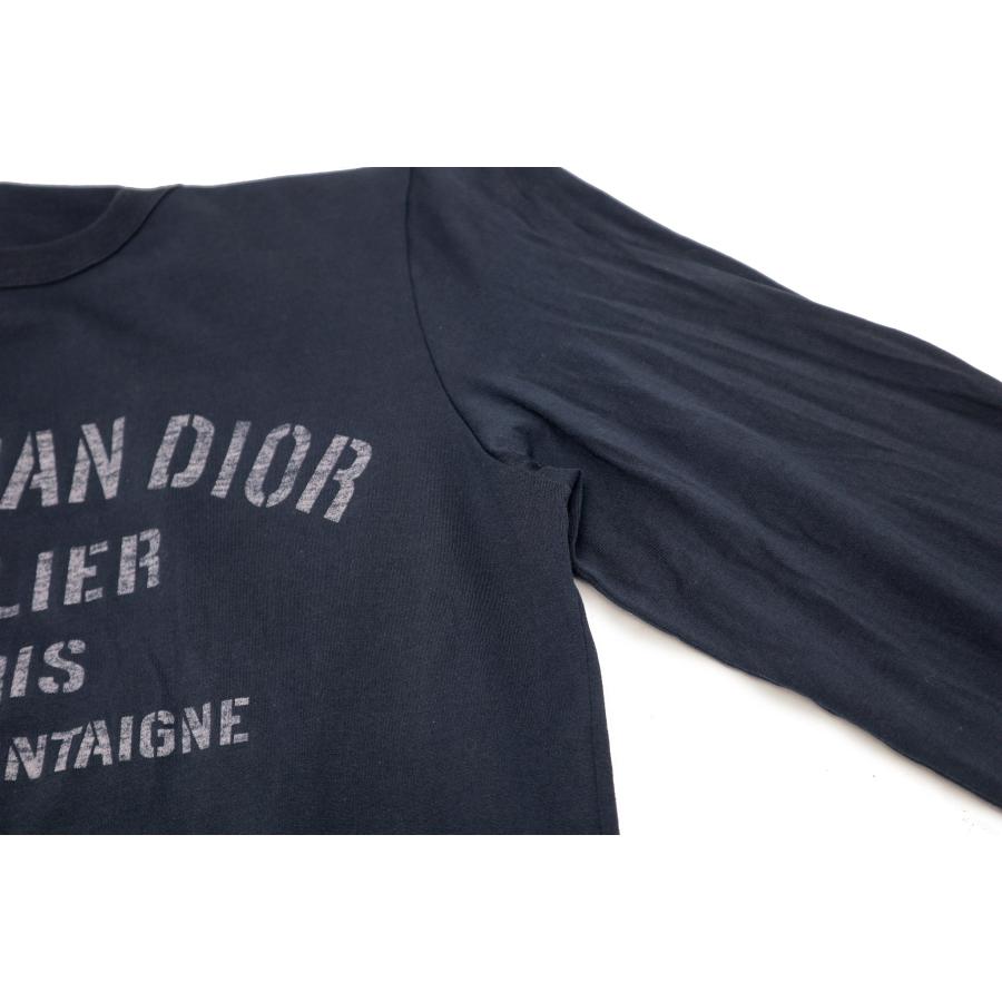 DIOR ディオール ネイビー アトリエ 長袖 ロング ロゴ Tシャツ DIOR ディオール ネイビー アトリエ 長袖 ロング ロゴ Tシャツ