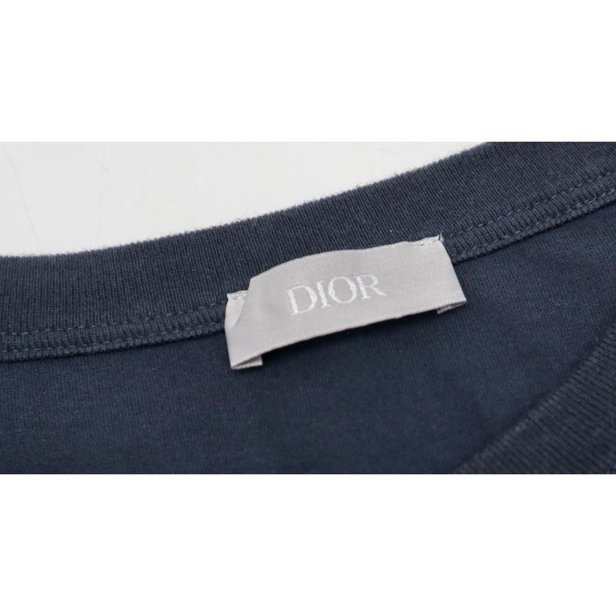 DIOR ディオール ネイビー アトリエ 長袖 ロング ロゴ Tシャツ DIOR ディオール ネイビー アトリエ 長袖 ロング ロゴ Tシャツ