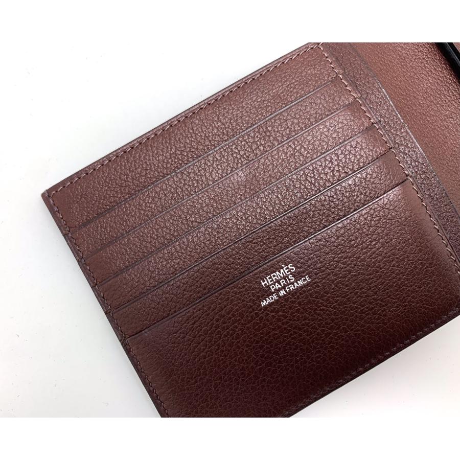 HERMES エルメス レザー MC2 ガリレイ 2つ折り財布 サイフ □H刻印｜marujyu78-brand｜06