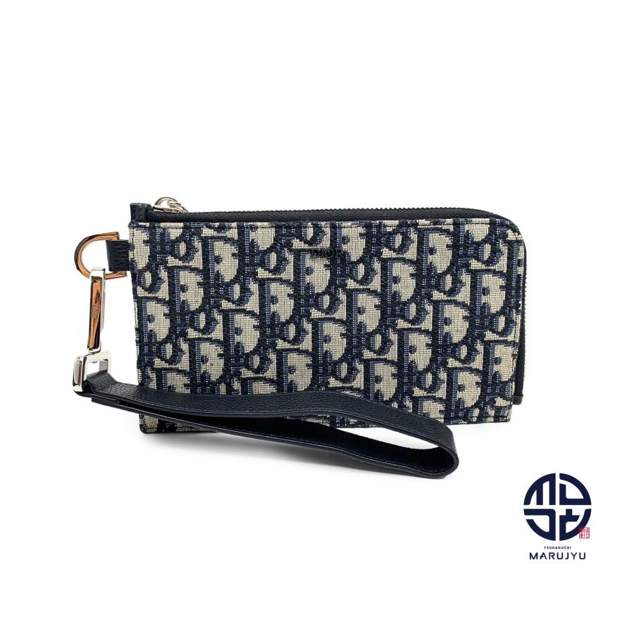 DIOR ディオール オブリーク ハンドル付き L型ファスナー長財布 DIOR ディオール オブリーク ハンドル付き L型ファスナー長財布