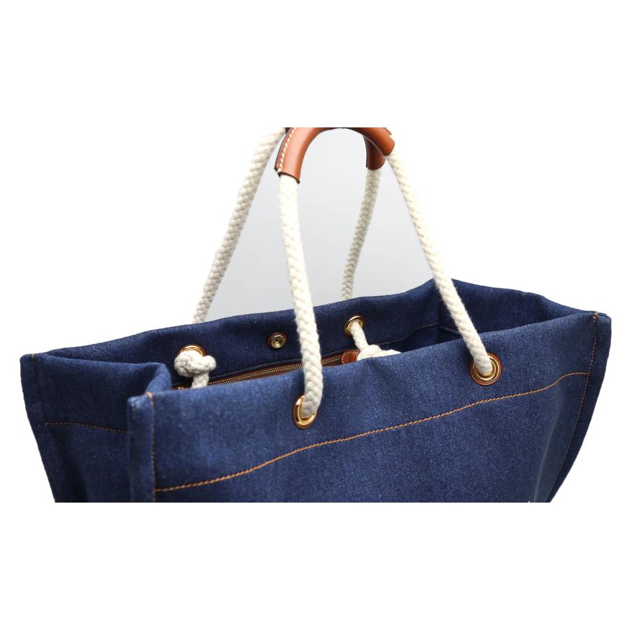 CELINE バッグストラップ ネイビー/アイボリー セリーヌ カバスモール ヴェルティカル レザー灰 ショルダー