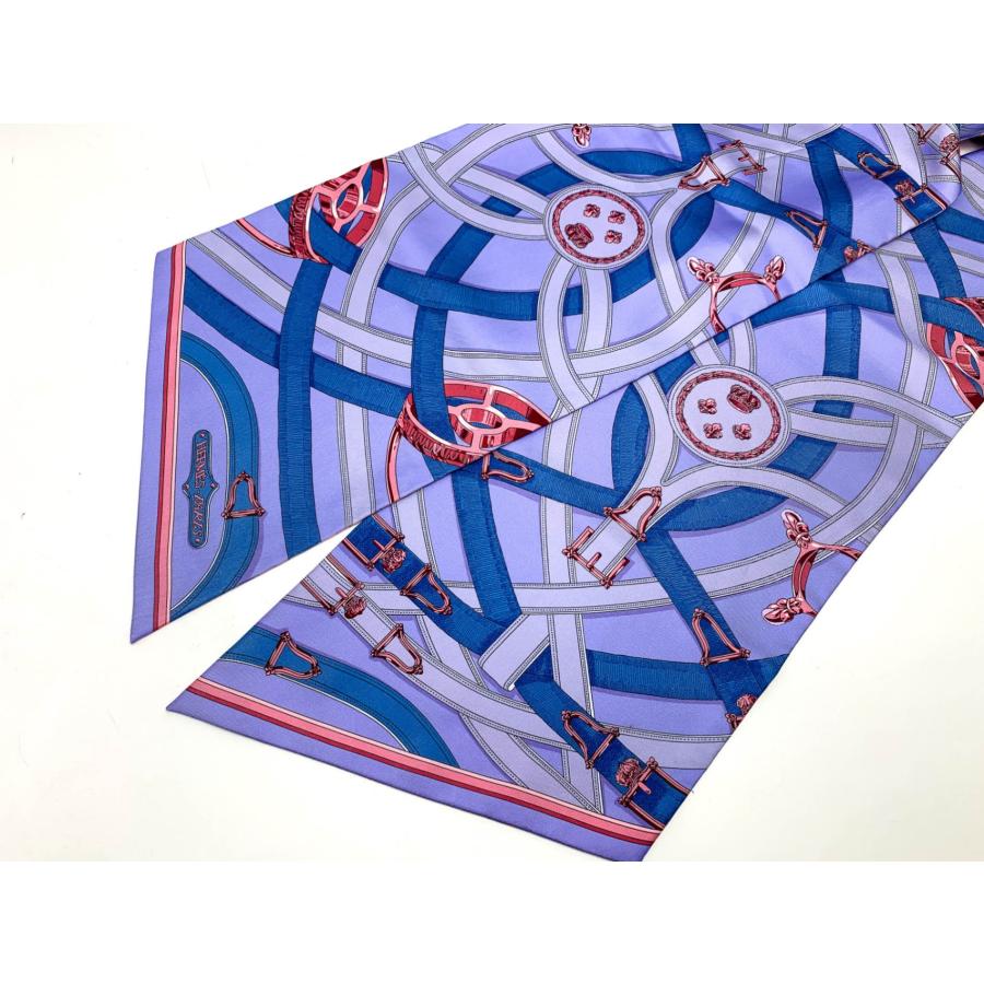 HERMES エルメス ブルー系 ピンク マキシツイリー カヴァルカ