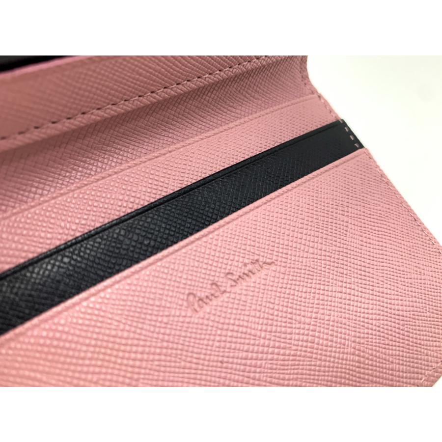 PaulSmith ポールスミス 黒 ブラック ピンク バイカラー レザー カード