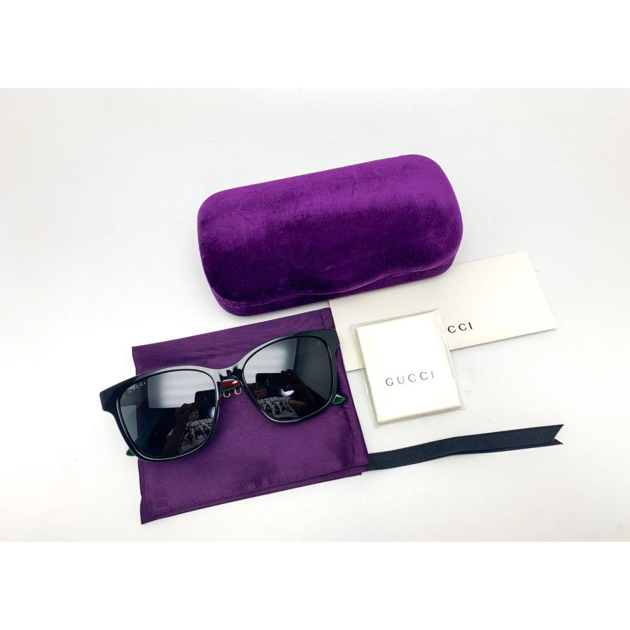 GUCCI グッチ 黒 ブラック シェリーライン サングラス GG0417SK