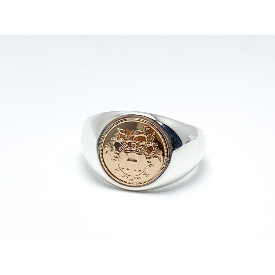 HERMES エルメス SV925 750 シルバー 18金 エクスリブリス