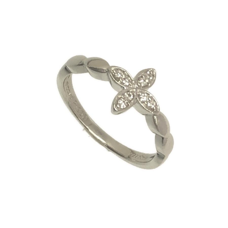 Vendome Aoyama プラチナ ダイヤ フラワー リング Pt950 VENDOME ヴァンドーム PT950 Pt950 プラチナ 花 フラワー