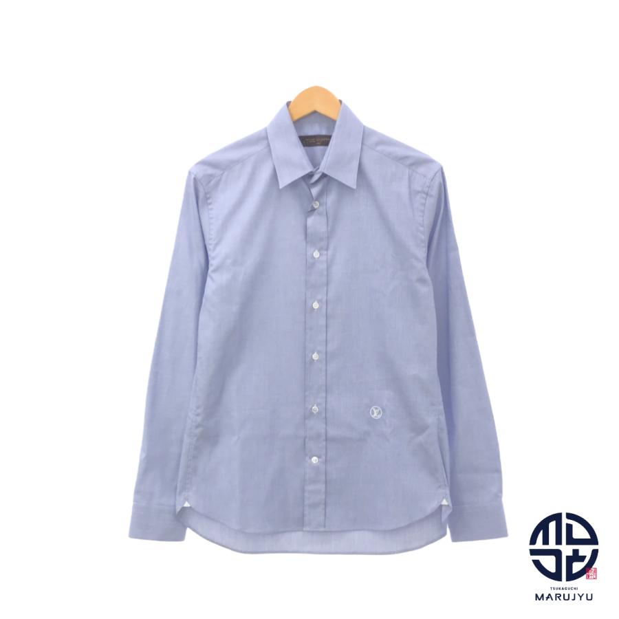 @*ー様 LOUIS VUITTON コットン 長袖 シャツ M LOUIS VUITTON(ルイヴィトン) LVリーフシルク長袖シャツ RM222Q