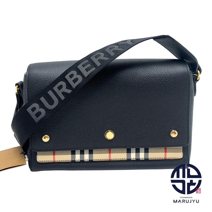 BURBERRY バーバリー 黒 ブラック チェック ノートバッグ ショルダー