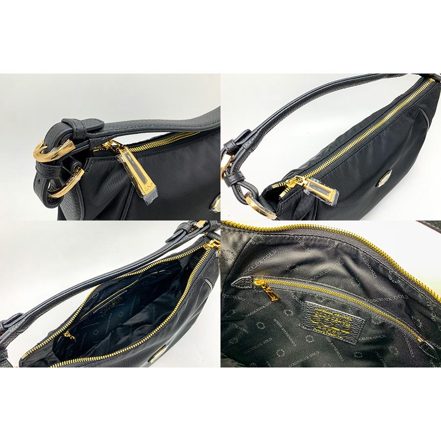 極美品 ココセリュックスゴールド ショルダーバッグ 2way ハンドバッグ 黒 COCOCELUX GOLD ココセリュックスゴールド 801AA0512 黒