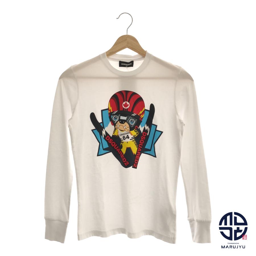 正規品DSQUARED2動物イラスト 半袖シャツ ベージュ unique-jean_s74gd1412
