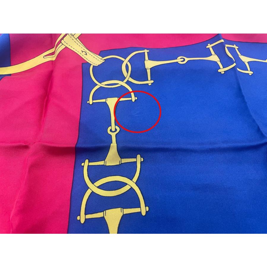 CELINE セリーヌ ネイビー 馬車柄 シルク スカーフ 大判