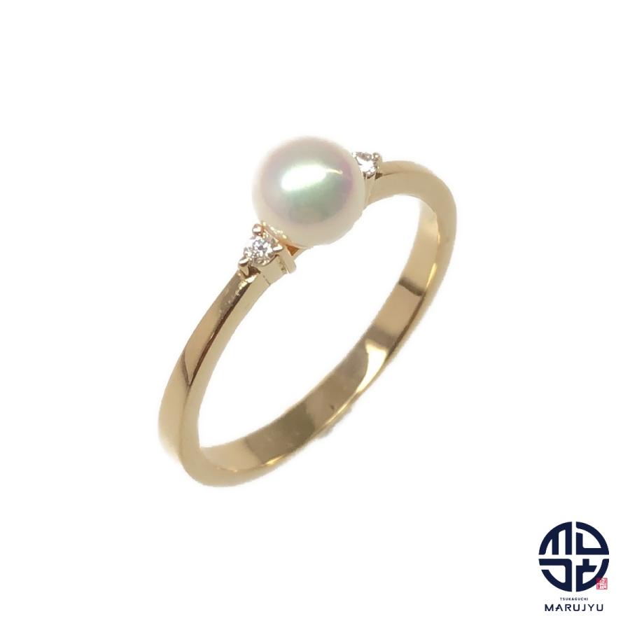 田崎TASAKI K18 18金イエローゴールド アコヤパール真珠リング 指輪
