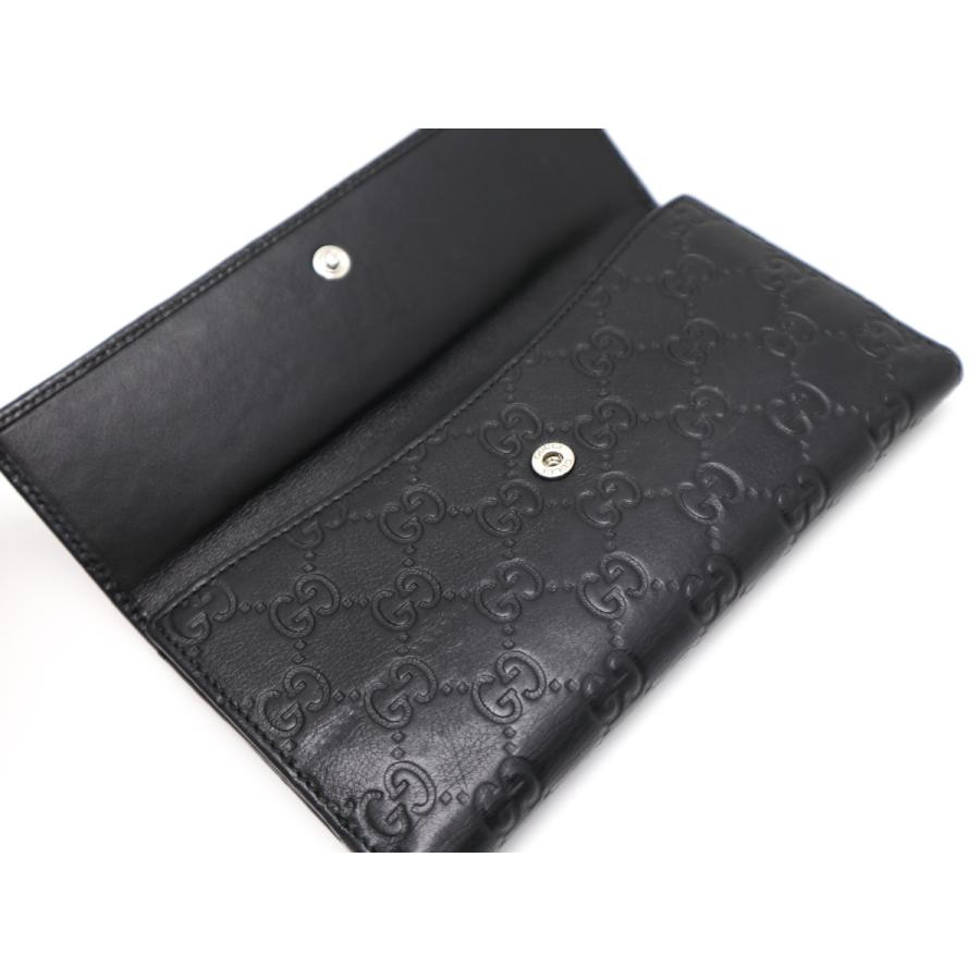 グッチシマ GUCCI グッチ 黒 長財布 サイフ 231841 : 塚口丸十質