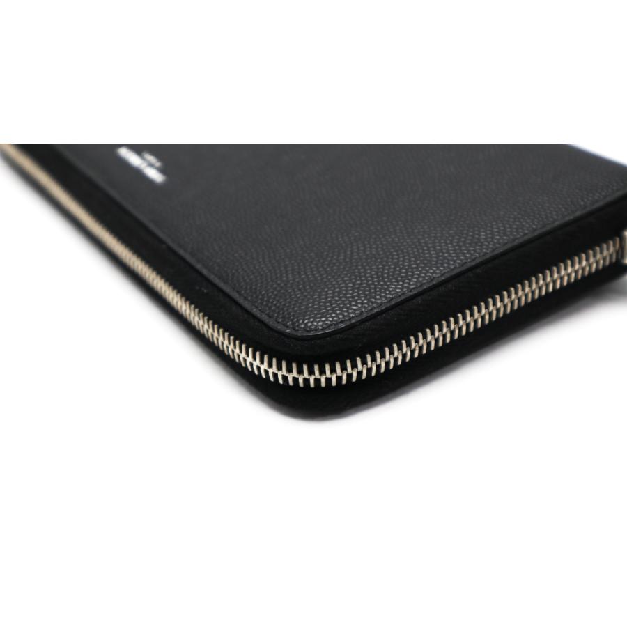極美品⭐️SAINT LAURENT サンローラン レザー 長財布 ブラック YSLイヴサンローランブラックレザー 黒長財布ブランドメンズ