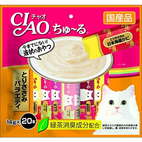 チャオ (CIAO) 猫用おやつ ちゅ~る とりささみバラエティ 14g×20本入