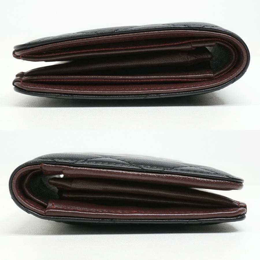 CHANEL（シャネル） マトラッセ 二つ折り長財布 ココマーク ブラック