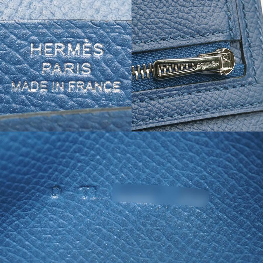 HERMES エルメス ベアン スフレ ネイビー系 シルバー金具 二 HERMES エルメス ベアン スフレ ネイビー系 シルバー金具 二
