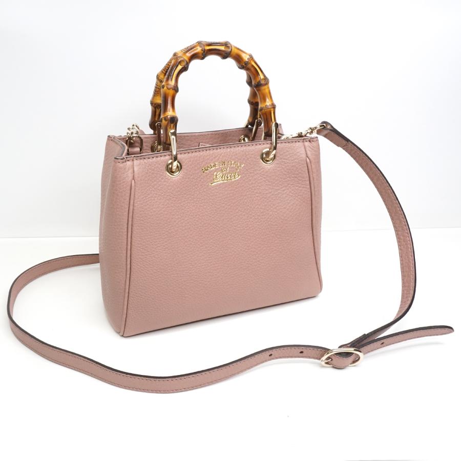 GUCCI グッチ バンブー ミニハンドバッグ 2WAY ショルダ−バッグ 