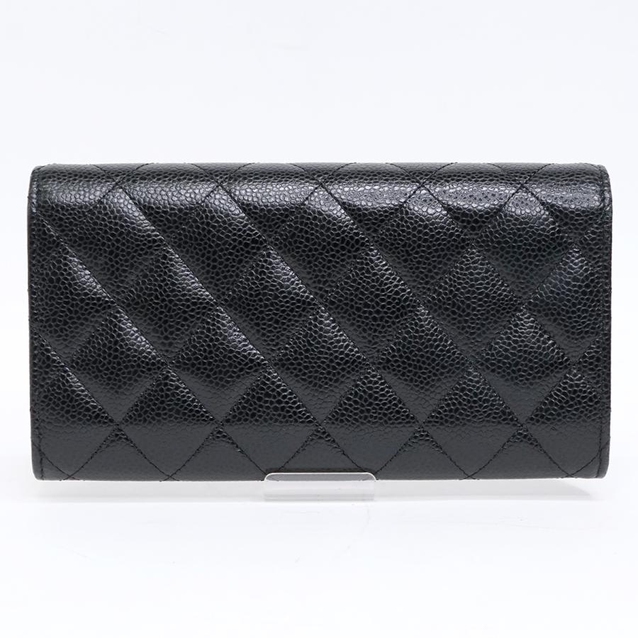 CHANEL 財布　マトラッセ　フラップウォレットキャビアスキン CHANEL（シャネル） キャビアスキン マトラッセ フラップ ロング