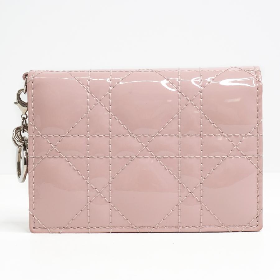 Christian Dior クリスチャン ディオール カードケース パテントレザー ピンク | Christian Dior