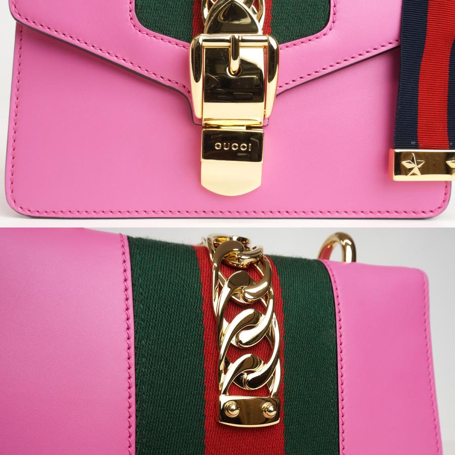 GUCCI　グッチ　シェリーライン　シルヴィミニ　チェーンバッグ GUCCI（グッチ） シルヴィ シェリー ウェブライン ミニチェーン