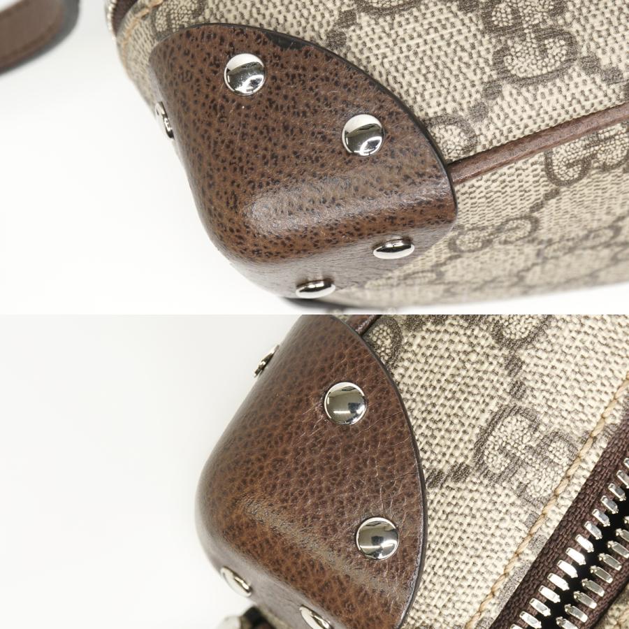 GUCCI グッチ GGスプリーム レザー ディテール付き ショルダー