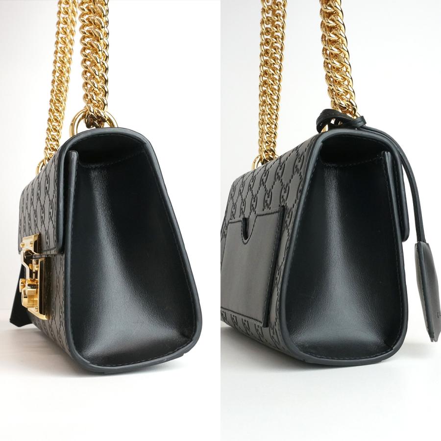 GUCCI（グッチ） パドロック チェーン ショルダーバッグ ブラック