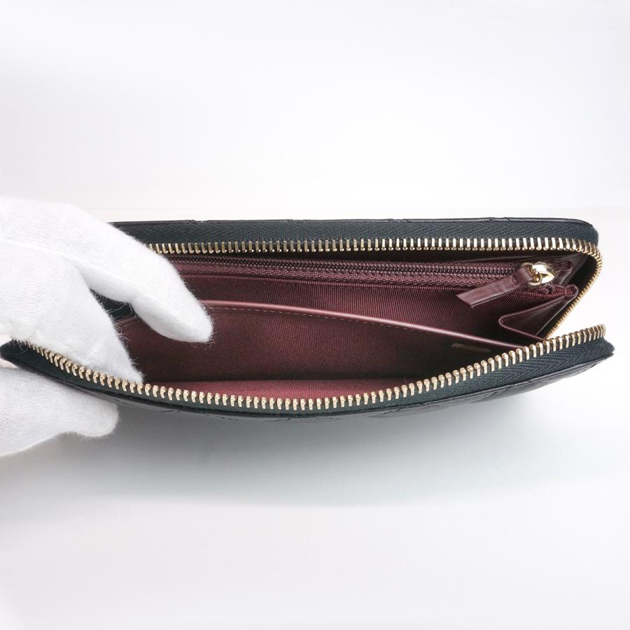 CHANEL（シャネル） 2.55 マトラッセ ラウンドファスナー長財布 黒×GP 