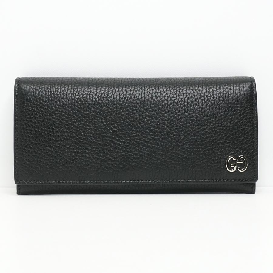 GUCCI グッチ レザー 二つ折り長財布 ブラック 黒 481727 : 質屋 GUCCI グッチ レザー 二つ折り長財布 ブラック 黒 481727 : 質屋