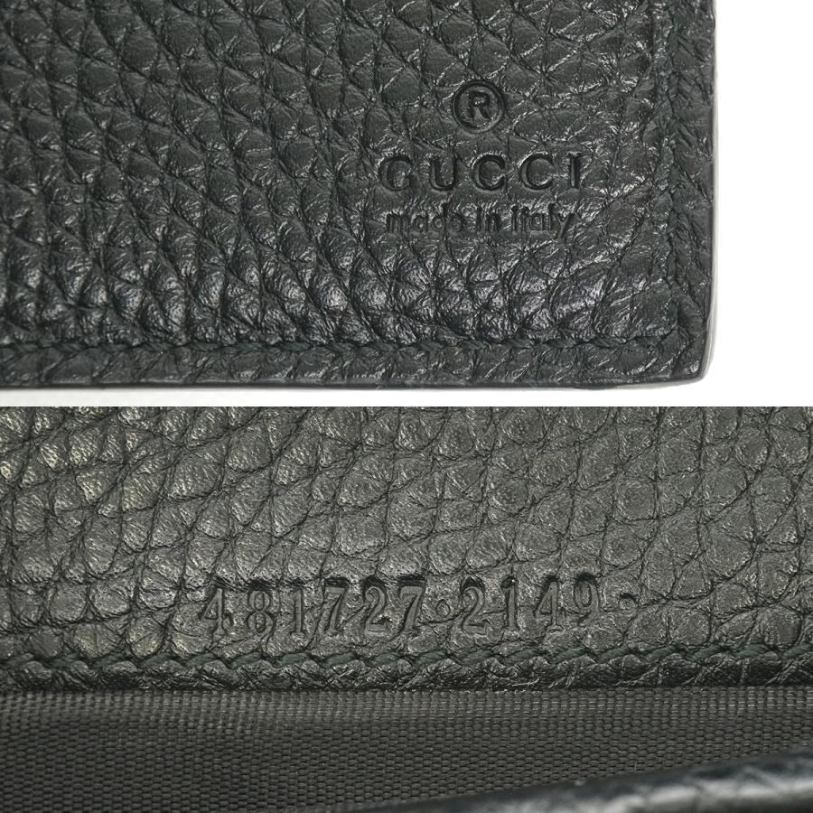 GUCCI グッチ レザー 二つ折り長財布 ブラック 黒 481727 : 質屋 GUCCI グッチ レザー 二つ折り長財布 ブラック 黒 481727 : 質屋