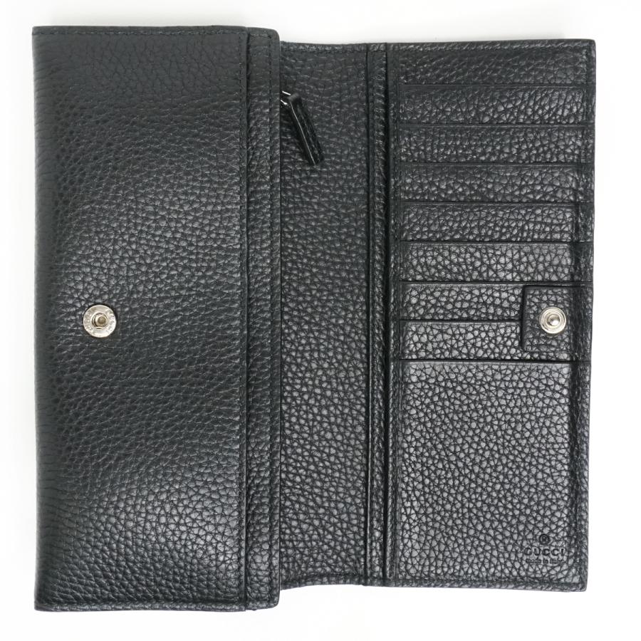 GUCCI グッチ レザー 二つ折り長財布 ブラック 黒 481727 : 質屋 GUCCI グッチ レザー 二つ折り長財布 ブラック 黒 481727 : 質屋