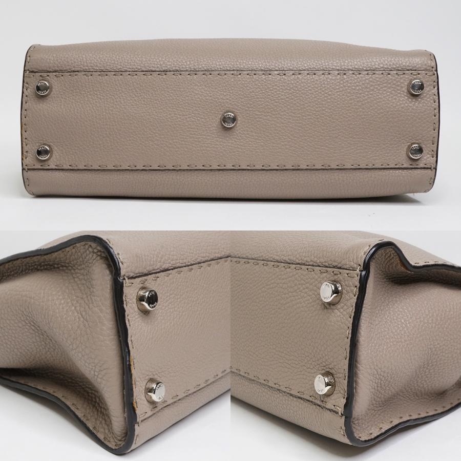 FENDI セレリア ピーカブー レギュラー ベージュ ショルダーバッグ セレリア ピーカブー ソフト スモール カーフレザー ベージュ