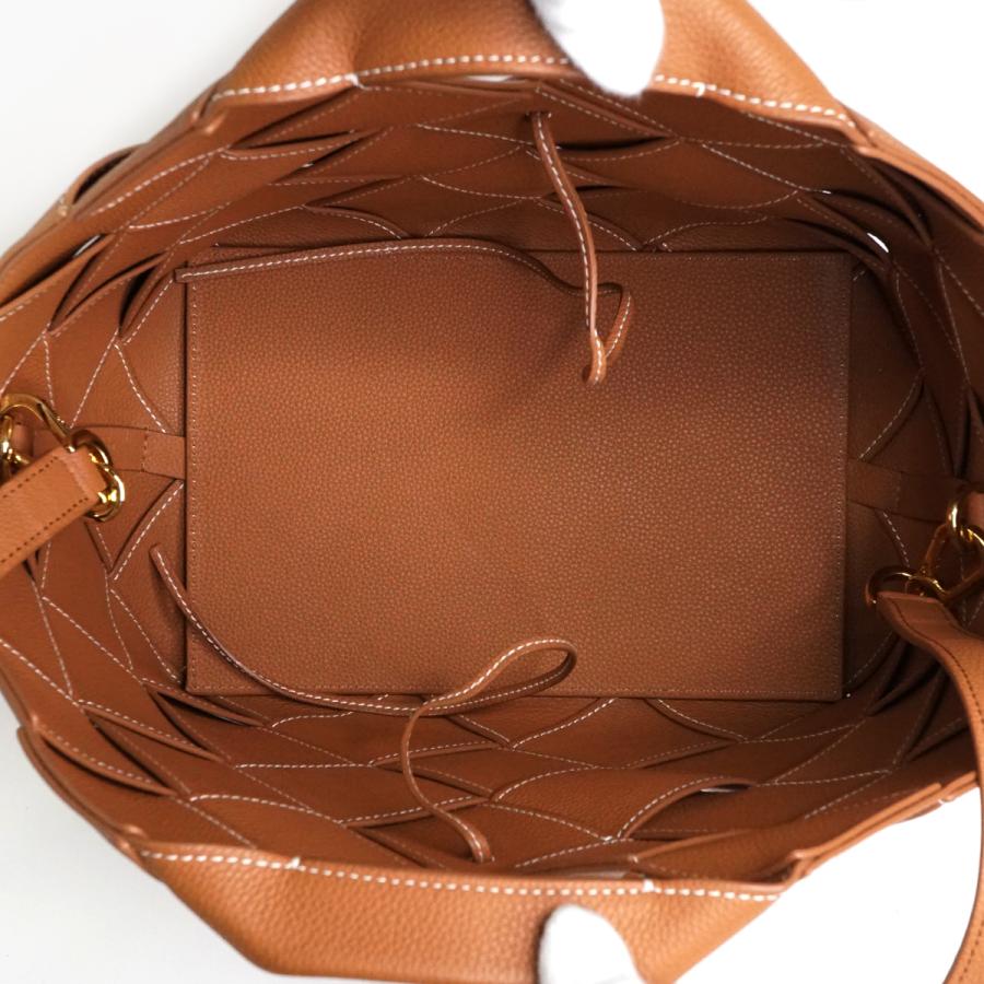 LOEWE ロエベ レザー ウーブン バスケットバッグ 2way LOEWE ロエベ レザー ウーブン バスケットバッグ 2way