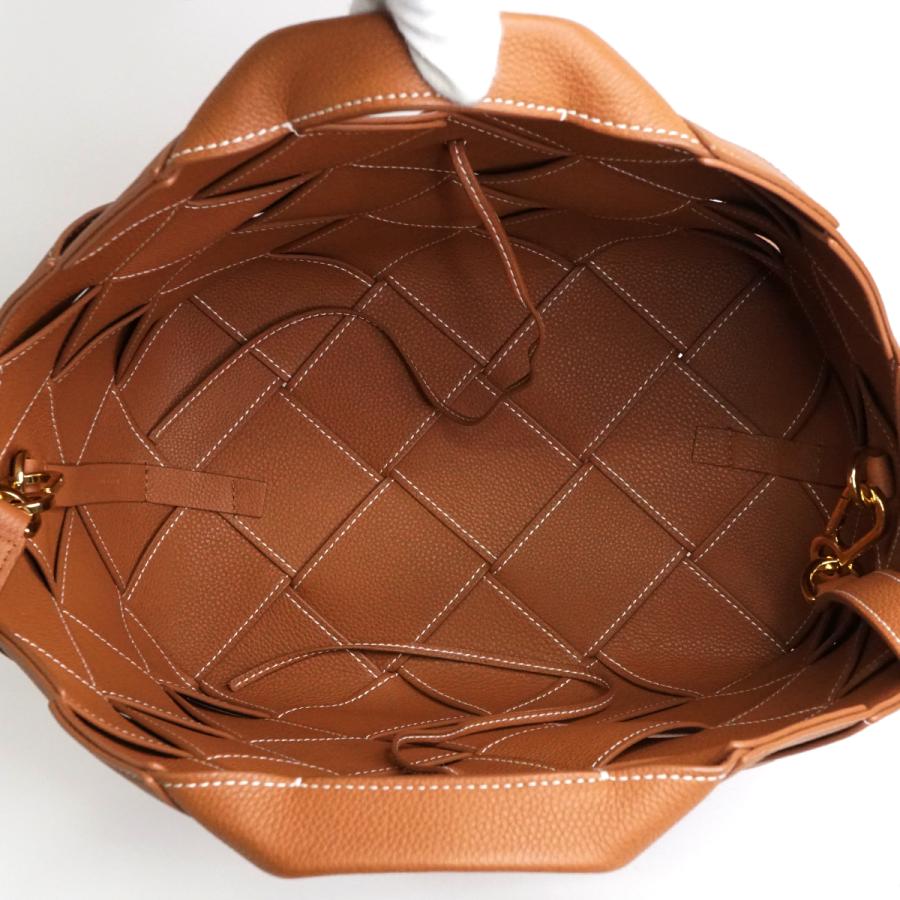 LOEWE ロエベ レザー ウーブン バスケットバッグ 2way LOEWE ロエベ レザー ウーブン バスケットバッグ 2way