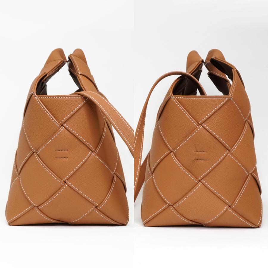 LOEWE ロエベ レザー ウーブン バスケットバッグ 2way LOEWE ロエベ レザー ウーブン バスケットバッグ 2way