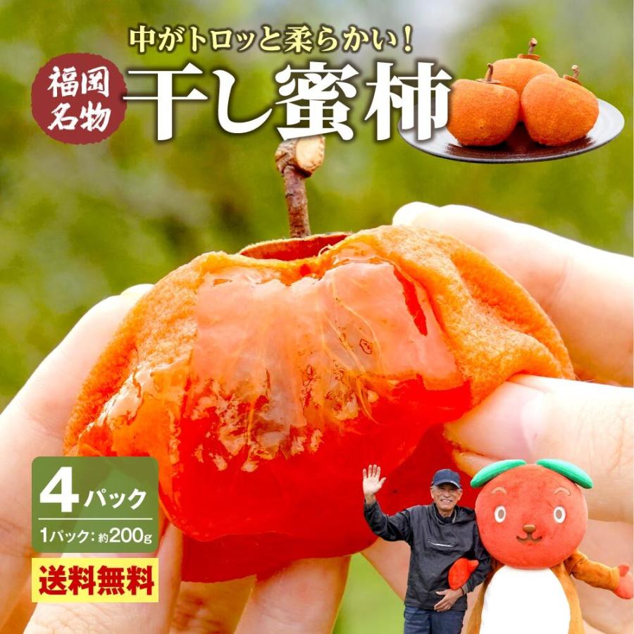 まるかじり九州 干し柿 福岡 干柿 ドライフルーツ 送料無料 4パック 1